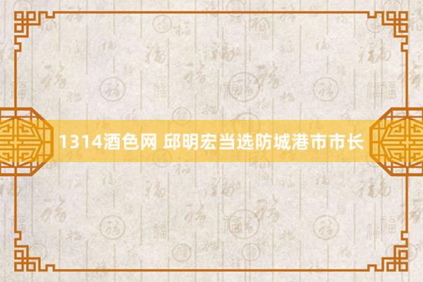 1314酒色网 邱明宏当选防城港市市长