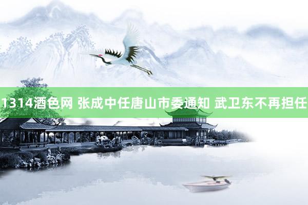 1314酒色网 张成中任唐山市委通知 武卫东不再担任