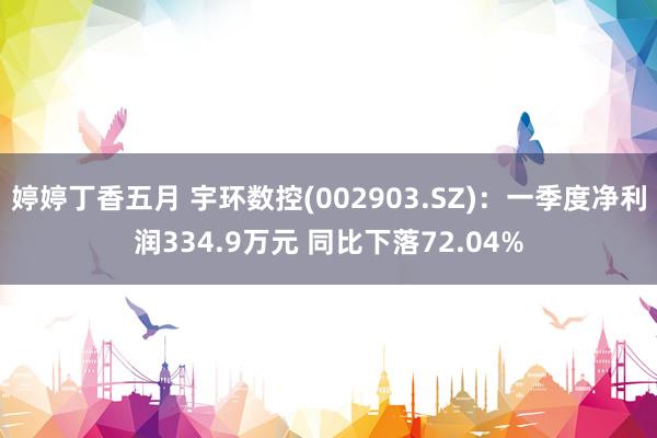 婷婷丁香五月 宇环数控(002903.SZ)：一季度净利润334.9万元 同比下落72.04%